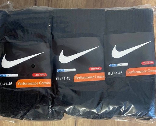 Zdjęcie oferty: Wysokie Skarpety Nike czarny frotte 41-45r