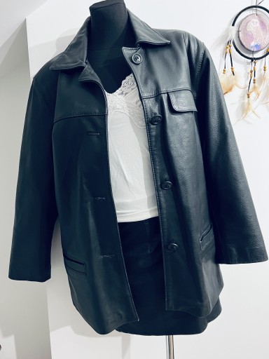 Zdjęcie oferty: Czarna kurtka skórzana z podpinką damska 38 M