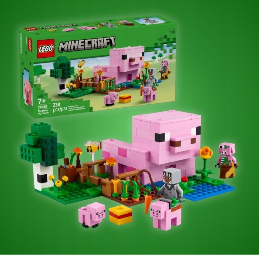 Zdjęcie oferty: LEGO MINECRAFT 21268 - DOM PROSIACZKA ŚWINKI - ZESTAW DLA FANÓW GIER
