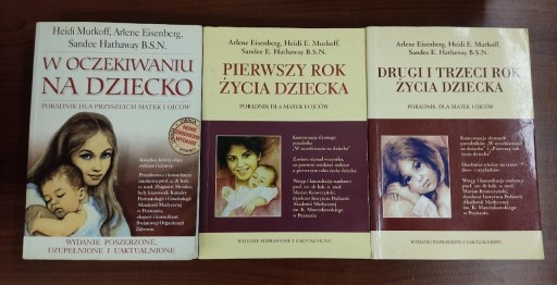 Zdjęcie oferty: 3 książki Heidi Murkoff 0,1,2,3 rok życia dziecka