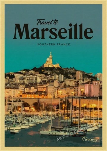 Zdjęcie oferty: PIĘKNY plakat vintage MARSYLIA Francja