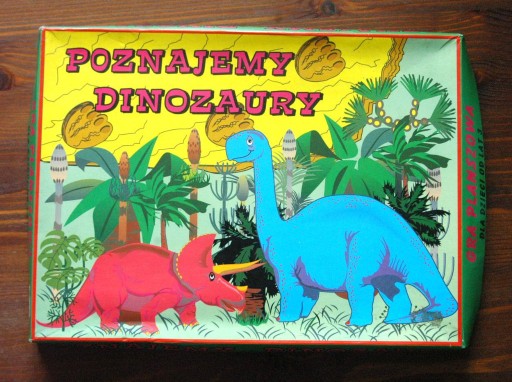 Zdjęcie oferty: stara gra planszowa - Poznajemy dinozaury - vintage
