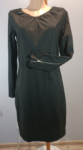 Zdjęcie oferty: Sukienka czarna midi COS długi rękaw S M bawełna 