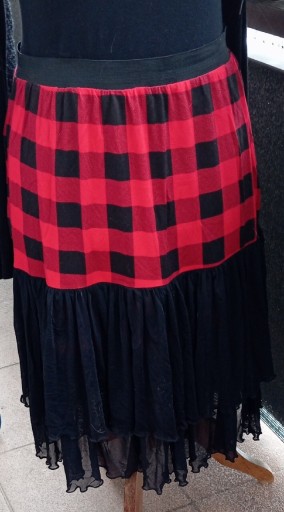 Zdjęcie oferty: Spódnica z Pazurkiem, Piękna Krata i Falbany, Buffalo Check & Falbany