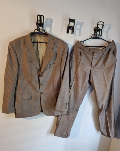 Zdjęcie oferty: Garnitur męski brązowy spodnie + marynarka L 