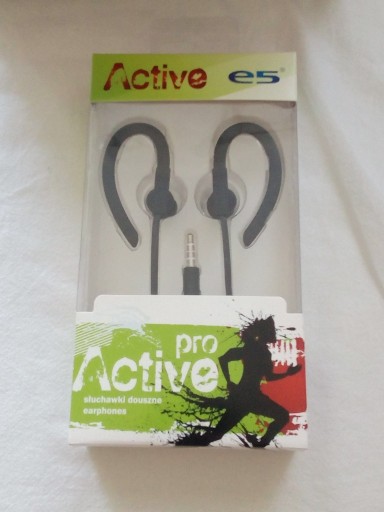 Zdjęcie oferty: Słuchawki Active Pro E5, mini jack 3,5mm, nowe!