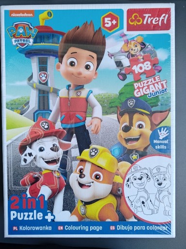 Zdjęcie oferty: Puzzle Gigant Trefl Psi patrol 108 el paw patrol