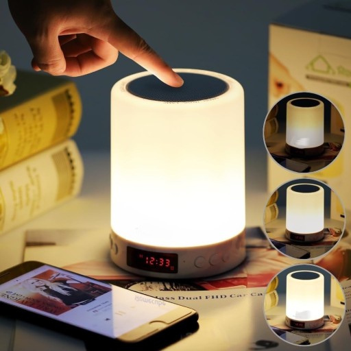 Zdjęcie oferty: Lampka głośnik Bluetooth z budzikiem i radiem