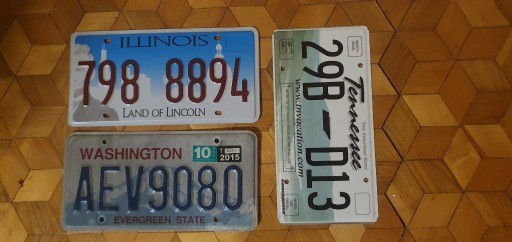 Zdjęcie oferty: 3 tablice rejestracyjne usa oryginal
