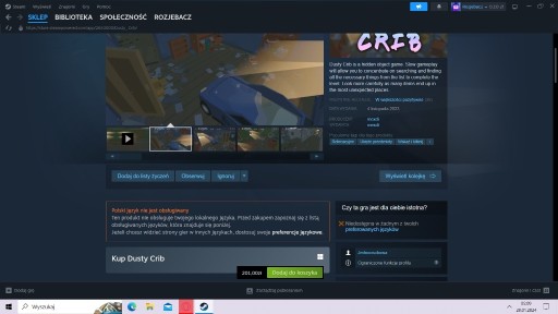 Zdjęcie oferty: Klucz steam do gry Dusty crib