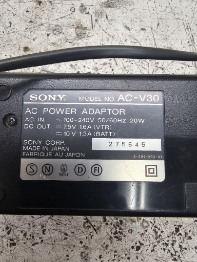 Zdjęcie oferty: SONY AC-V 30 ZASILACZ DO KAMERY