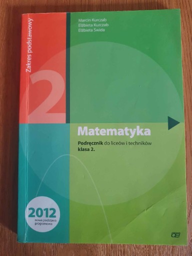 Zdjęcie oferty: Matematyka 2 podręcznik  