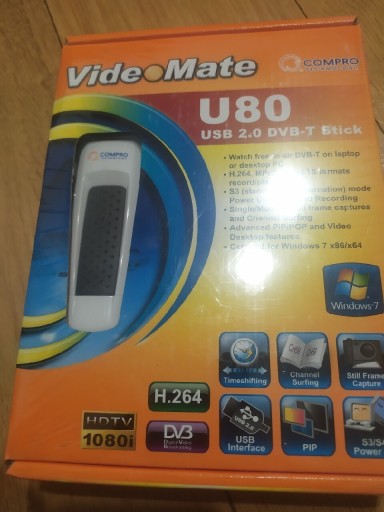 Zdjęcie oferty: Compro Compro VideoMate U80, DVB-T tuner TV (U80)
