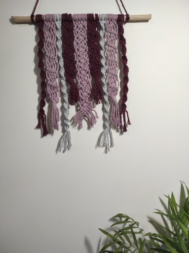 Zdjęcie oferty: Makrama Makramila, handmade różowa, fioletowa