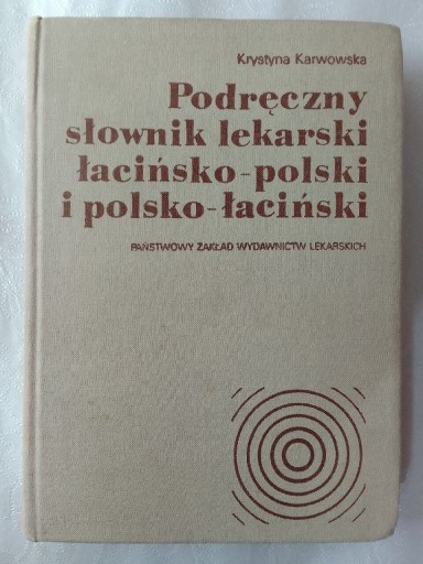 Zdjęcie oferty: Podręczny słownik lekarski łacińsko-polski 