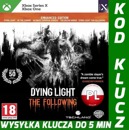 Zdjęcie oferty: DYING LIGHT THE FOLLOWING ENHANCED XBOX ONE S/X PL