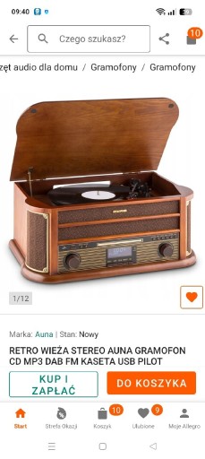 Zdjęcie oferty: Mini Wieża gramofon Auna Belle Epoque 1908 Dab