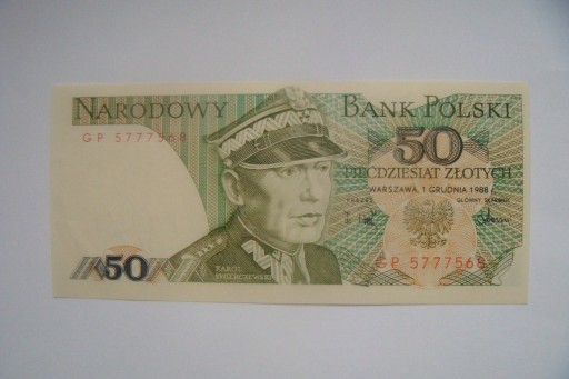 Zdjęcie oferty: Polska Banknot PRL 50 zł.1988 r.seria GP UNC