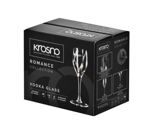 Zdjęcie oferty: Kieliszki do wódki Krosno Glass Romance