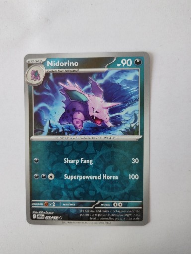 Zdjęcie oferty: Nidorino 033/165 reverse holo - Pokemon 151