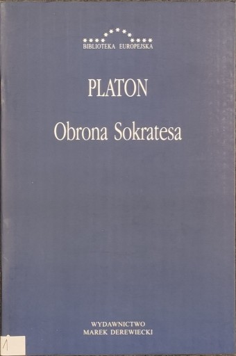 Zdjęcie oferty: Obrona Sokratesa - Platon