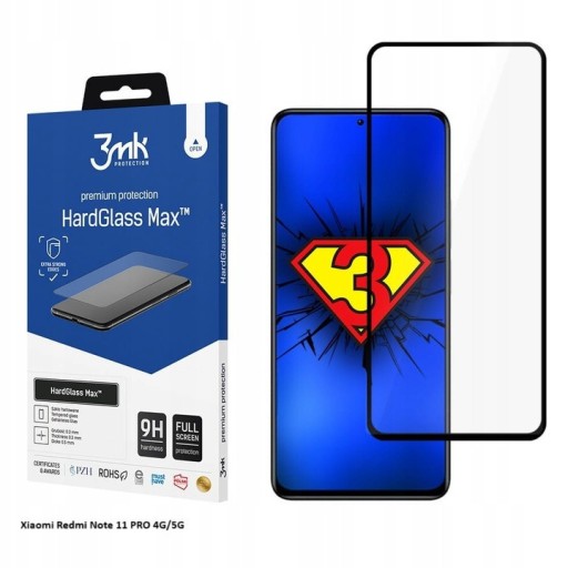 Zdjęcie oferty: 3mk Szkło HardGlassMax 9H Xiaomi Redmi Note 11 PRO