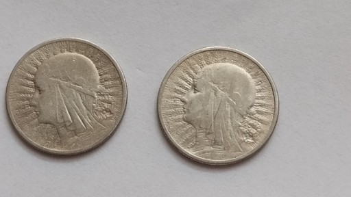 Zdjęcie oferty: Moneta 2zł Głowa Kobiety 1933 srebro 2sztuki