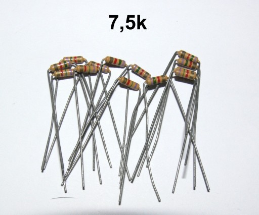 Zdjęcie oferty: REZYSTOR 7,5k  0,25W   40szt 