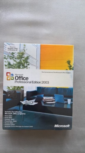 Zdjęcie oferty: Microsoft Office 2003 Professional BOX EN - folia 