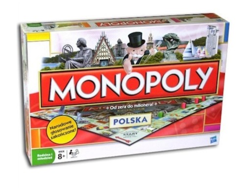 Zdjęcie oferty: Hasbro MONOPOLY POLSKA gra jak Nowa