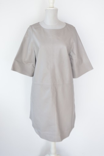 Zdjęcie oferty: COS sukienka beżowa szara skórzana skóra XS 