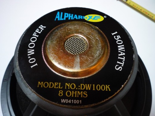 Zdjęcie oferty: Alphard model DW100K 150 Watts 10" 25cm 8 ohm