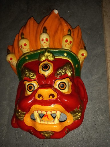 Zdjęcie oferty: Maska Tybetańska Mahakala czerwona