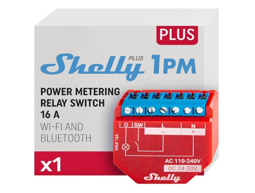 Zdjęcie oferty: Shelly Plus 1PM przekaźnik z pomiarem mocy WIFI Bluetoth