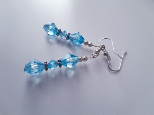 Zdjęcie oferty: Turkusowe niebieskie  wiszące  kolczyki #handmade