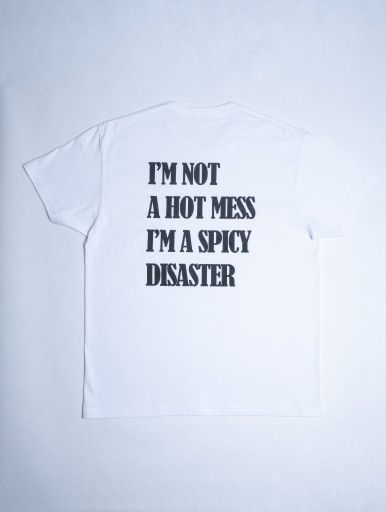 Zdjęcie oferty: T-shirt biały z napisem 'Hot Mess' M