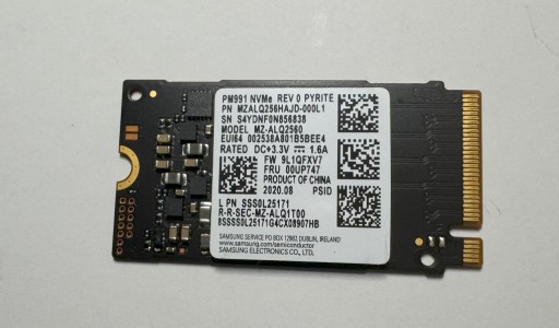 Zdjęcie oferty: Dysk SSD M.2 PCIe Samsung PM991 256GB 