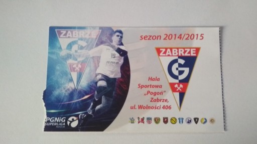 Zdjęcie oferty: Bilet Górnik Zabrze 2014/2015 piłka ręczna