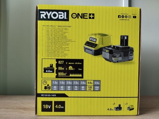 Zdjęcie oferty: Akumulator Ryobi 4.0 ah + ładowarka- RC18120- 140x