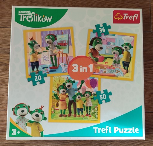 Zdjęcie oferty: Puzzle 3w1 Rodzina Treflików 