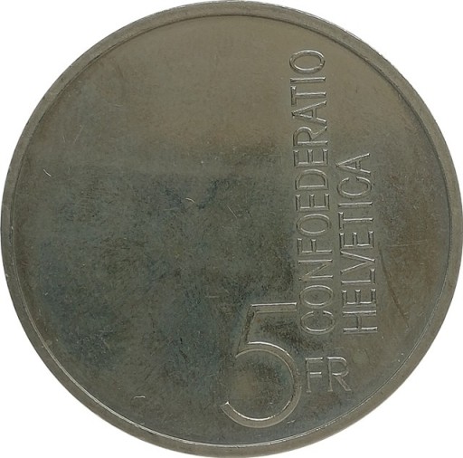 Zdjęcie oferty: Szwajcaria 5 francs 1985, KM#64