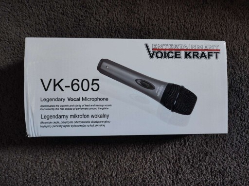 Zdjęcie oferty: Mikrofon Dynamiczny przewodowy Voice Kraft VK-605