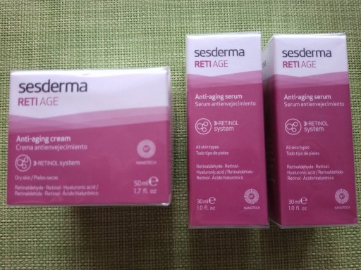 Zdjęcie oferty: SESDERMA zestaw RetiAge krem i serum WARTO