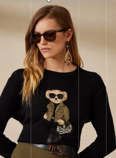 Zdjęcie oferty: Ralph Lauren sweter miś wełna z kaszmirem r. S