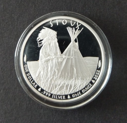 Zdjęcie oferty: Sioux Indian Chief Guardian 1oz silver 2022