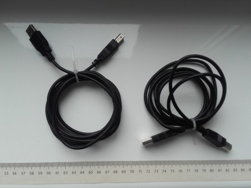 Zdjęcie oferty: Kabel USB2.0 AB, 195cm, kolor czarny, Używany USB 