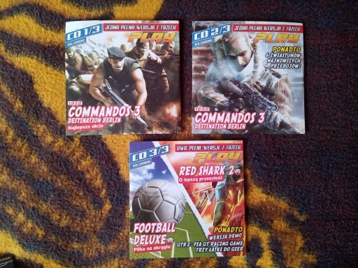 Zdjęcie oferty: Gry Commandos 3, Football Deluxe, Red shark2 PC