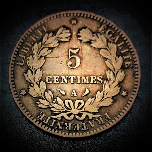 Zdjęcie oferty: 5 CENTIMES--CERES--1897-A--FASCES--FRANCJA-RZADSZA