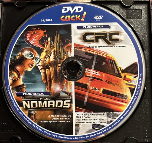 Zdjęcie oferty: Gry PC Click! DVD nr 1/2007: Project Nomads, CRC