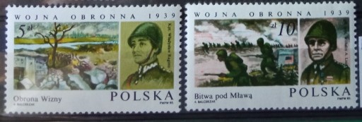 Zdjęcie oferty: Znaczki ** Polska 1985r Mi2991-92 Wojna Obronna